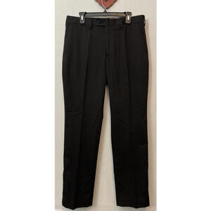 Louis Raphael Mens Black 34x32 Slim Fit Flat-Front Straight Dress Pants! A6786